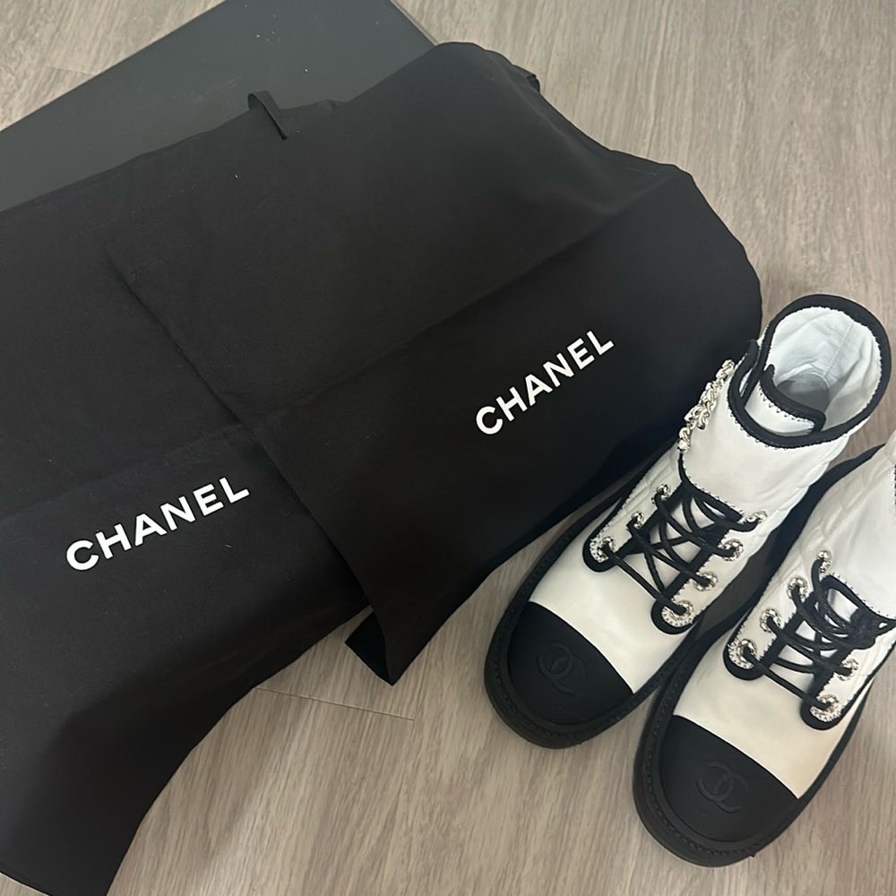 AUTHENTIC CHANEL Combat Boots